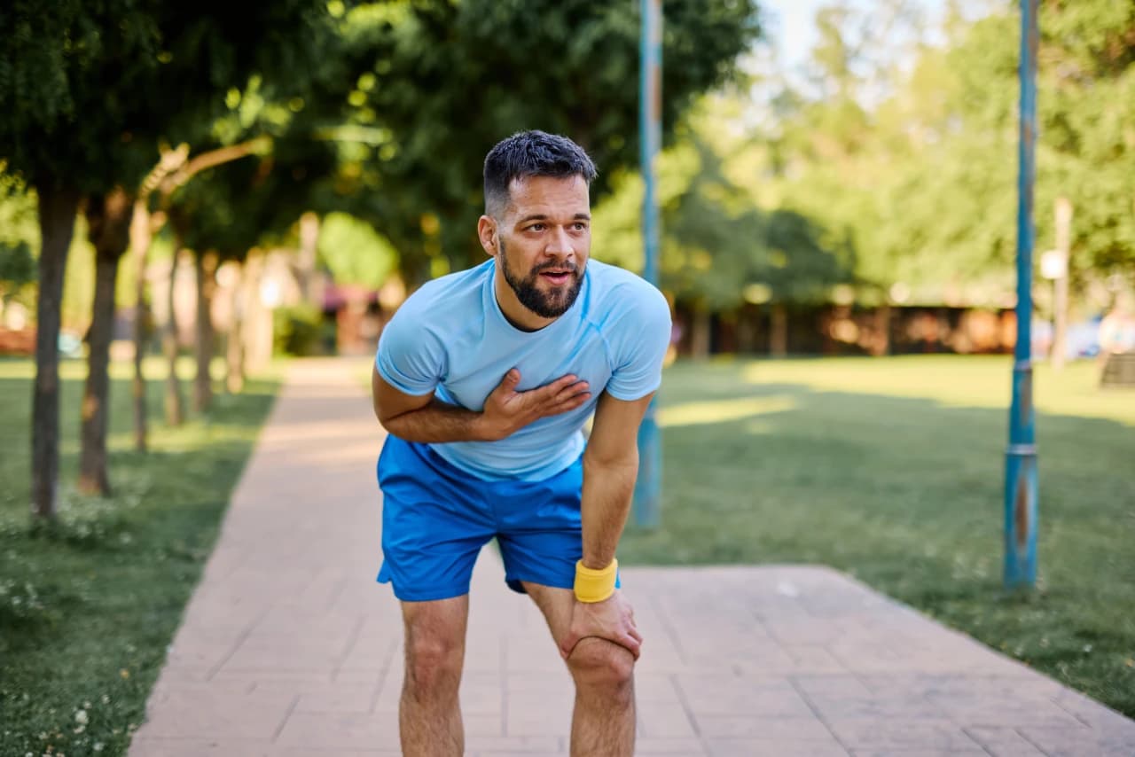 Person exercising outdoors